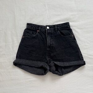 Zara Black High Waisted Jean Shorts for Women